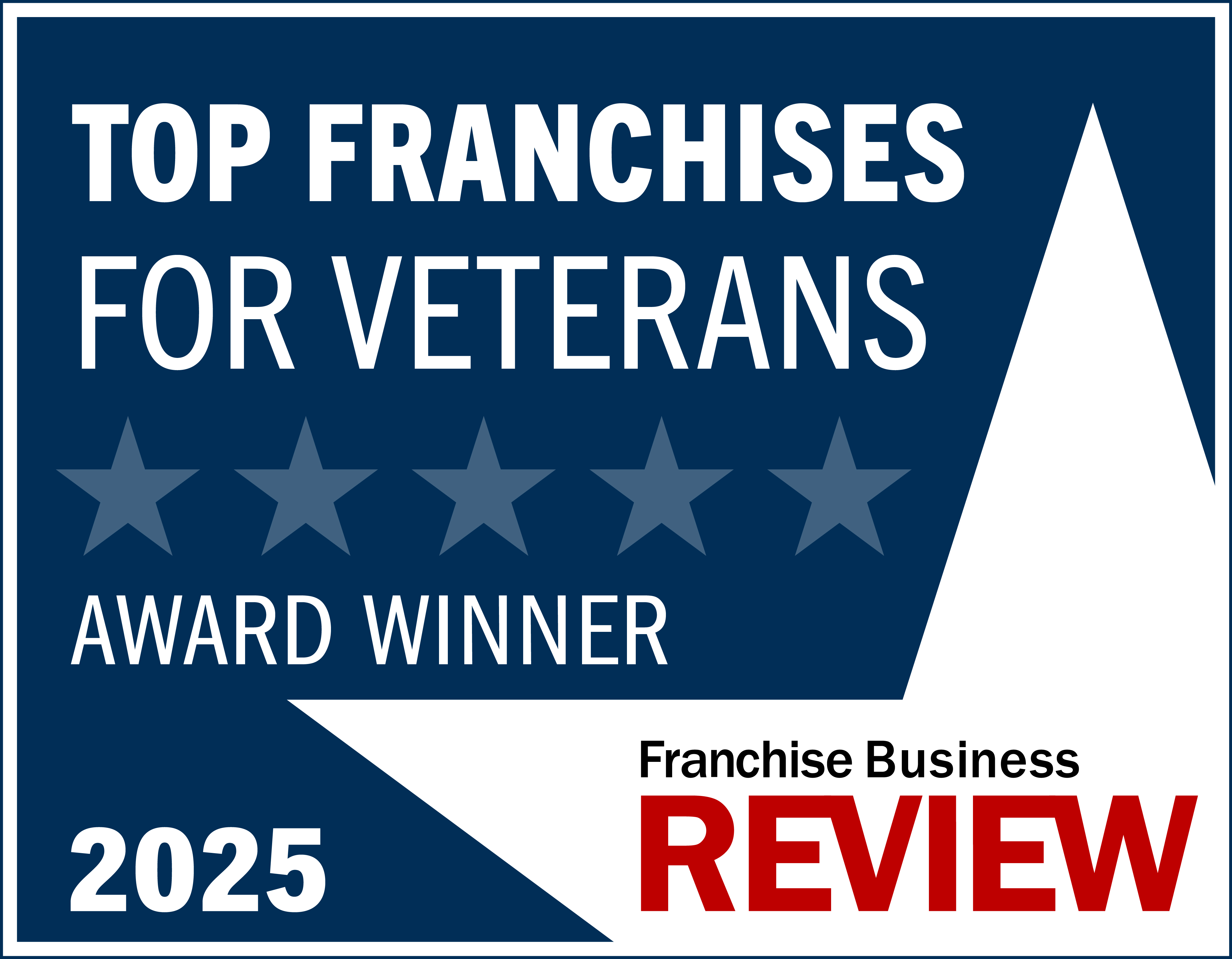 Franchise Business Review Top Franchises for Veterans Award 2025