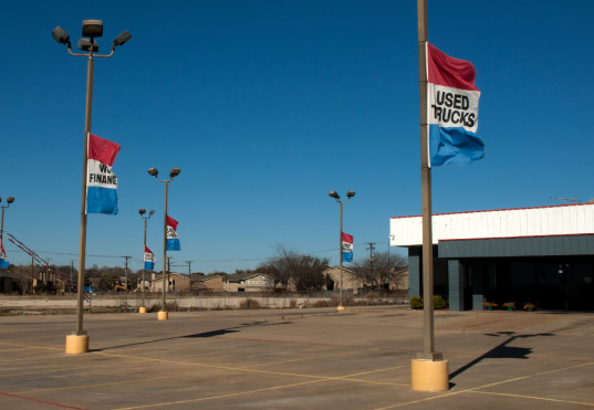Empty Car Dealership