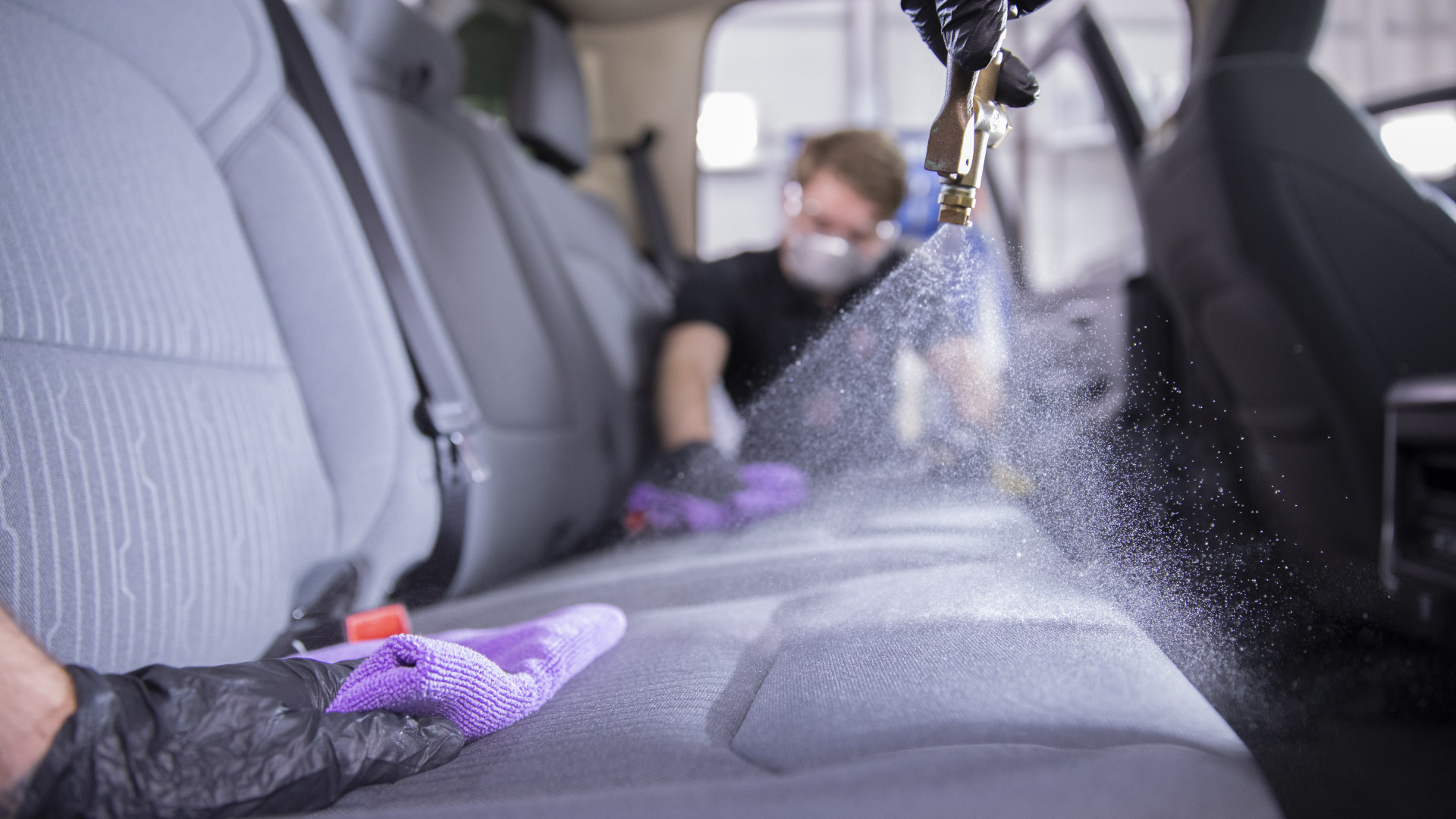 Germ Defender being applied