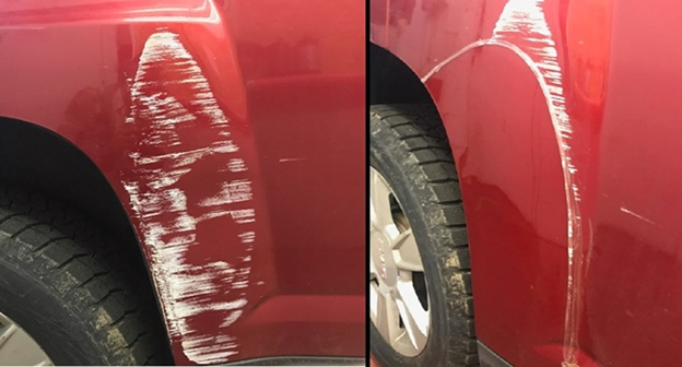 Second image is our PPF cut away to reveal no damage done to the paint Second image is our PPF cut away to reveal no damage done to the paint