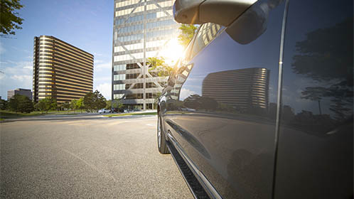 City reflection with Ceramic Z-Gloss® Paint Coating